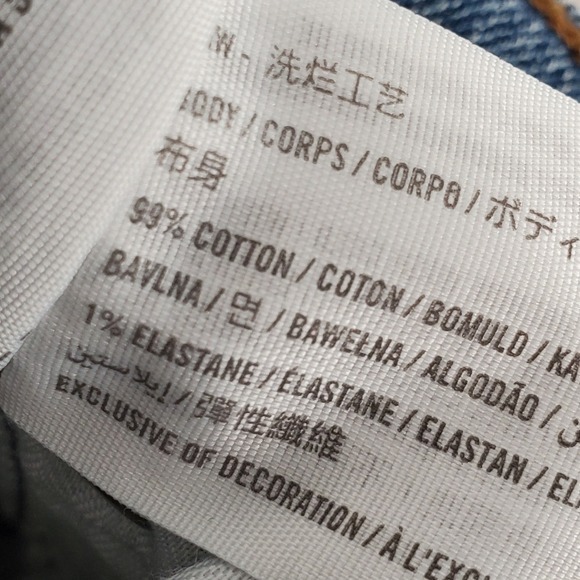 Abercrombie & Fitch 90's Slim Straight Ultra High Rise Distressed Med Wash 12L - Picture 8 of 8